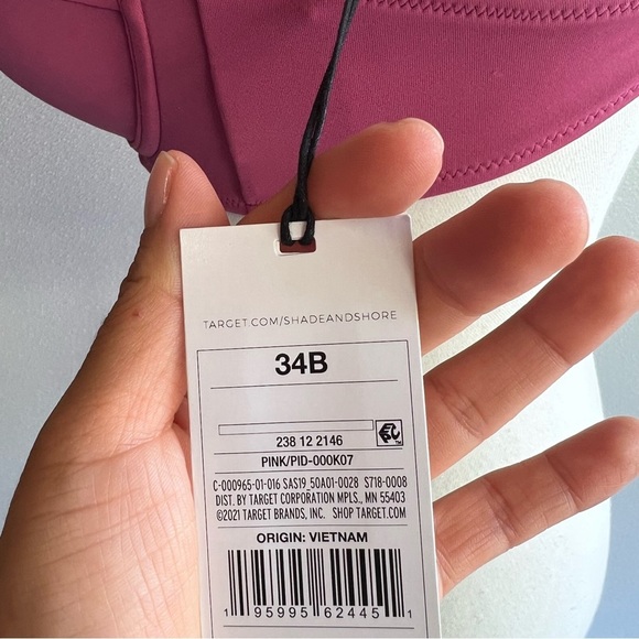 Women's Light Lift Bralette Bikini Top - Shade & Shore Pink 34B - Picture 13 of 17